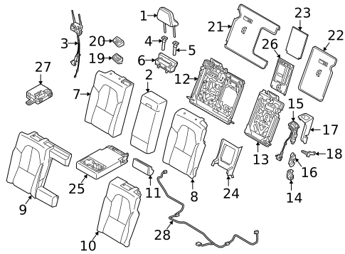 Rear Seat Components for 2023 Volvo XC40 #0