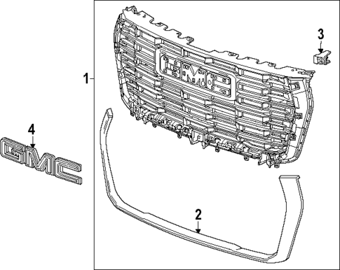 Grille & Components for 2025 GMC Yukon #0