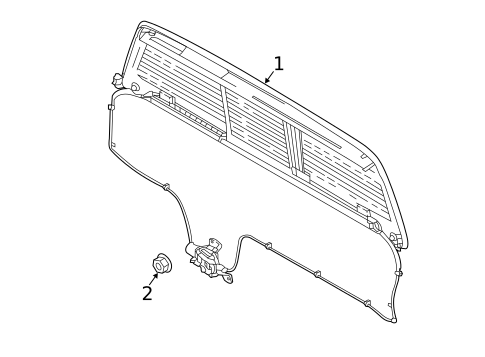 Back Glass for 2019 Nissan TITAN XD #1