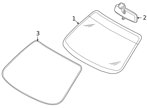 Glass - Windshield for 2006 Chevrolet Aveo #0