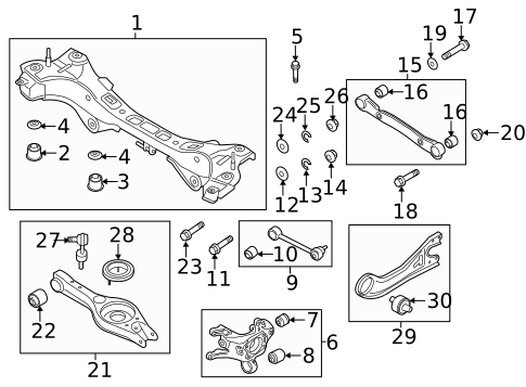 Rear Suspension for 2014 Hyundai Sonata #0
