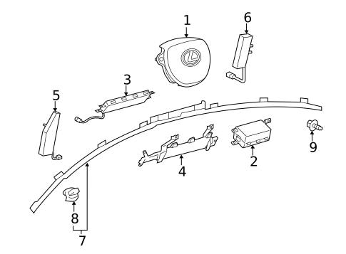 Air Bag Components for 2019 Lexus GS F #0