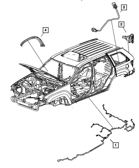 Wiring-Body and Accessories for 2009 Jeep Grand Cherokee #1
