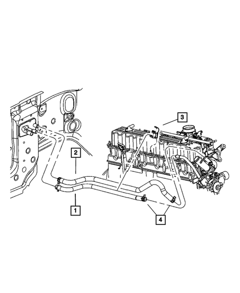 Air Conditioner and Heater Plumbing for 2006 Jeep Wrangler #4