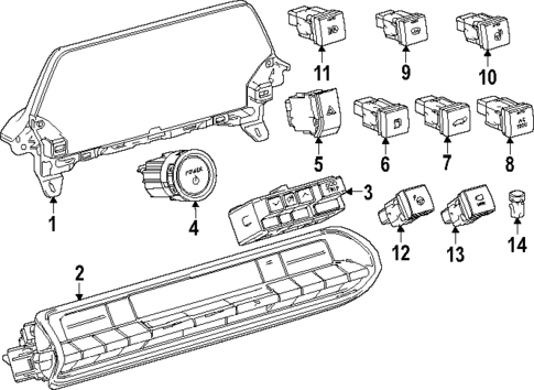 Cluster & Switches for 2025 Toyota Prius #0