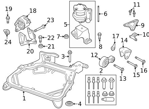 Engine & Trans Mounting for 2012 Ford Fusion #0