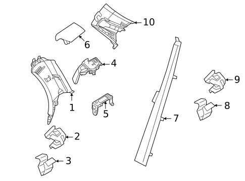 Interior Trim - Quarter Panels for 2023 Volvo V60 #0