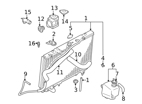 Radiator & Components for 2006 Mitsubishi Montero #0
