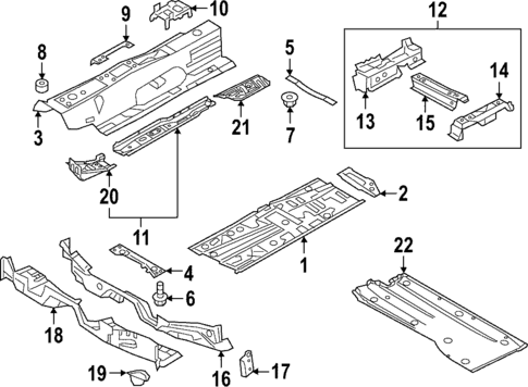 Floor & Rails for 2022 Volkswagen Arteon #0