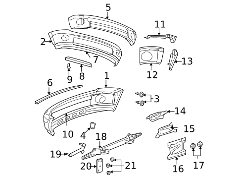 Bumper & Components - Front for 2008 Dodge Ram 1500 #0
