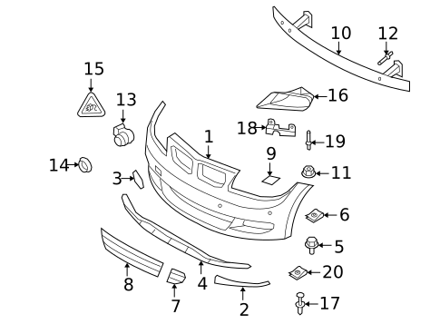 Bumper & Components - Front for 2009 BMW 128i #1