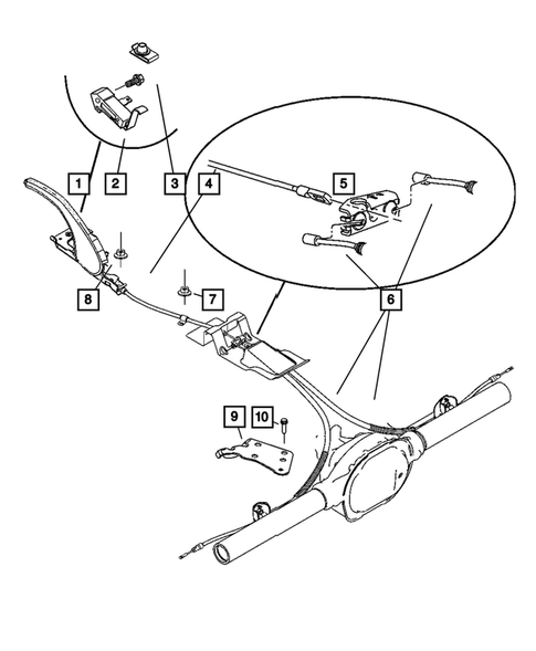 Parking Brake Lever and Cables for 2006 Jeep Grand Cherokee #0
