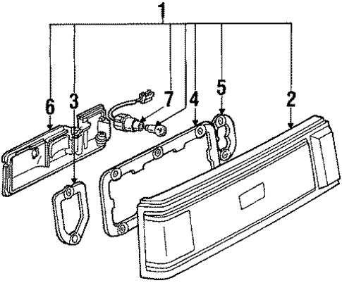 Backup, License & Tail Lamps for 1985 Toyota Celica #0