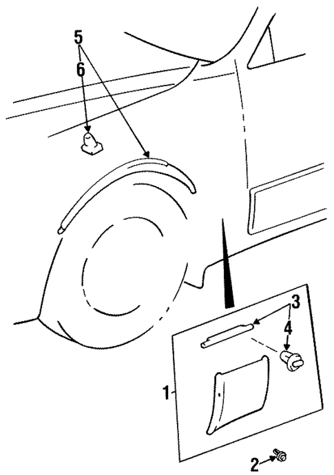 Exterior Trim - Fender for 1998 Lexus LS400 #0