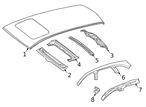 Roof & Components for 2021 Mercedes-Benz E 450 #2