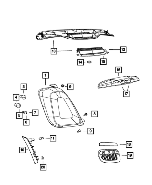 Lamps-Interior and Exterior for 2016 Fiat 500 #0