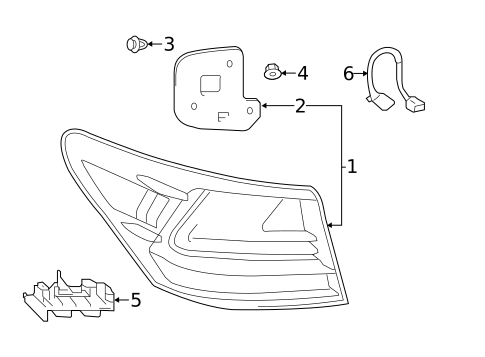 Tail Lamps for 2015 Lexus LS460 #0