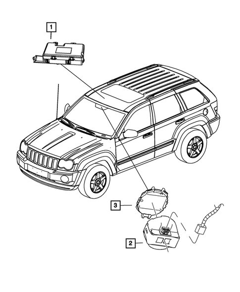 Keys, Modules and Engine Controllers for 2011 Jeep Grand Cherokee #5