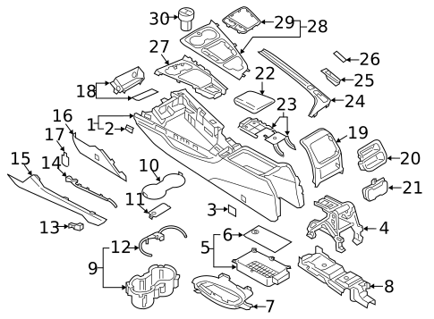 Console for 2017 Audi A4 Quattro #0
