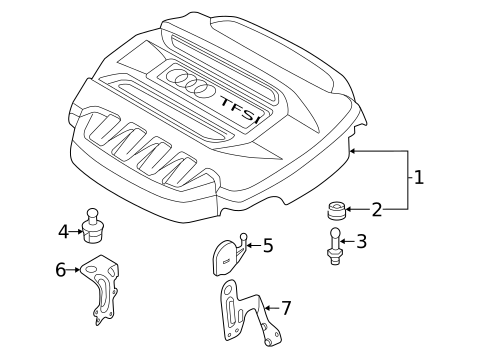 Engine Appearance Cover for 2017 Audi A3 Quattro #1