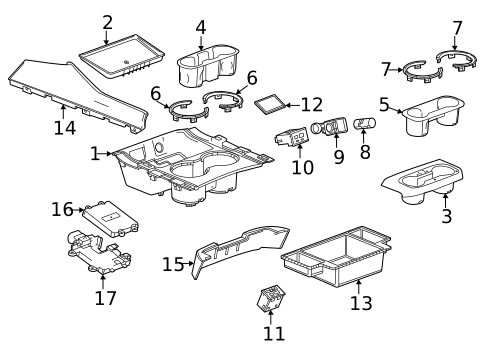 Center Console for 2021 Chevrolet Tahoe #5