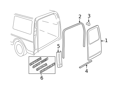 Door & Components for 2002 GMC Savana 3500 #2