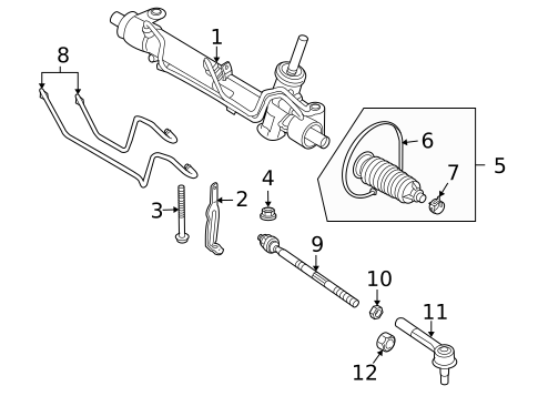 Steering Gear & Linkage for 2008 Saturn Astra #0
