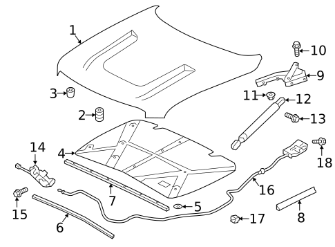 Hood & Components for 2018 Nissan TITAN XD #0