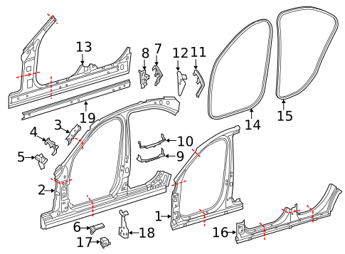 Rocker for 2015 Mercedes-Benz C400 #0