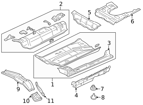 Floor & Rails for 2003 Audi TT Quattro #1