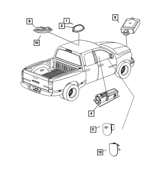 Lamps-Interior and Exterior for 2009 Dodge Ram 2500 #2