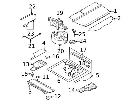 Interior Trim - Rear Body for 2007 Subaru Legacy #0