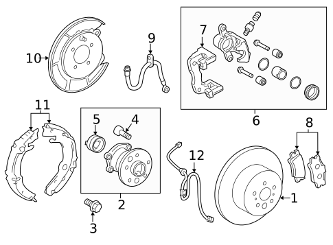 Rear Brakes for 2016 Toyota Camry #0