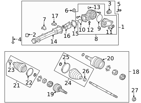 Rear Axle for 2010 Buick Enclave #1