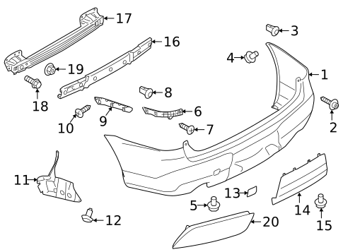 Bumper & Components - Rear for 2023 Subaru Ascent #0