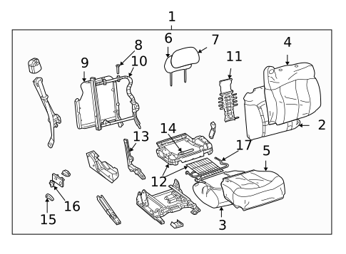 Front Seat Components for 2003 Cadillac Escalade EXT #4