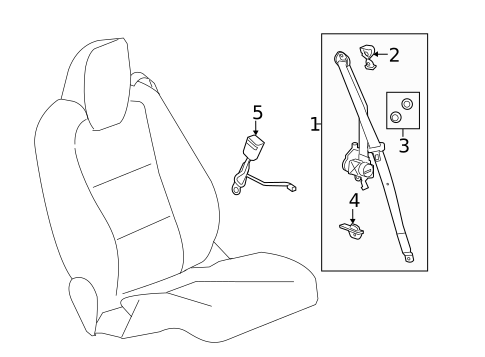 Seat Belt for 2014 Chevrolet Camaro #0