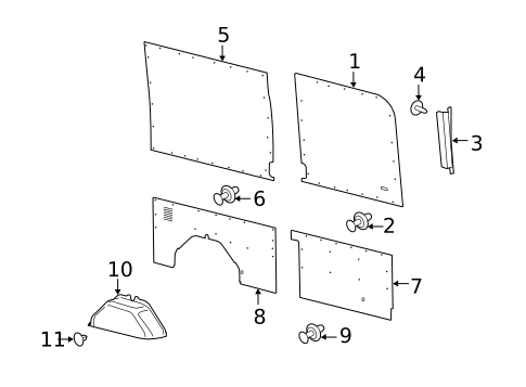 Interior Trim - Side Panel for 2021 Ford Transit-150 #9