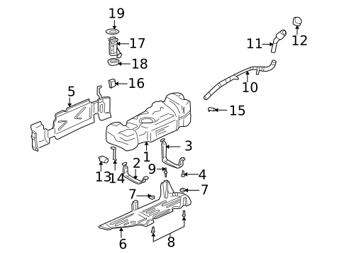 Fuel System Components for 2002 Oldsmobile Bravada #0