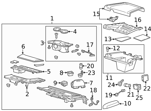 Center Console for 2018 Cadillac CTS #1