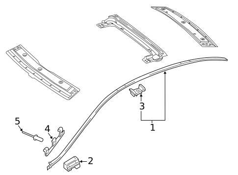 EXTERIOR TRIM - ROOF for 2018 Mercedes-Benz E63 AMG S #1