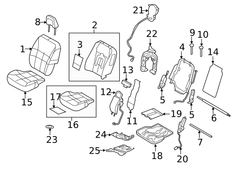 Front Seat Components for 2013 Lincoln MKX #0