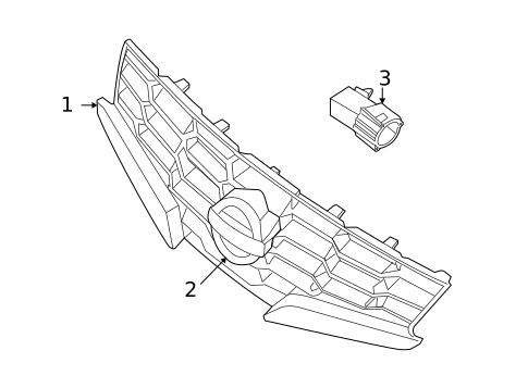 Grille & Components for 2009 Nissan Altima #0