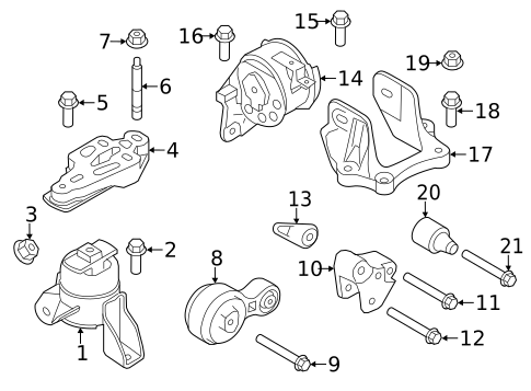Engine & Trans Mounting for 2011 Mercury Milan #0