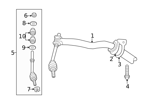 Stabilizer Bar & Components for 2013 Ram 1500 #2