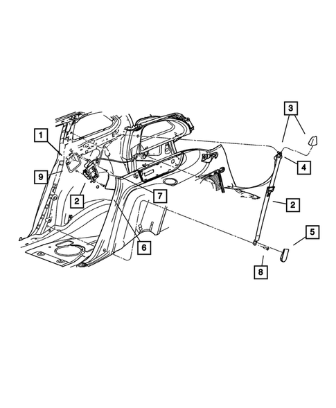 Seat Belts-Front and Rear for 2004 Chrysler Pacifica #2