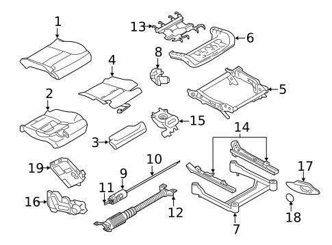 Passenger Seat Components for 2019 Volvo XC90 #0