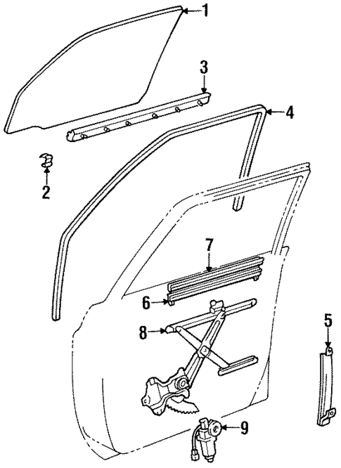 Front Door for 1995 Toyota Land Cruiser #1