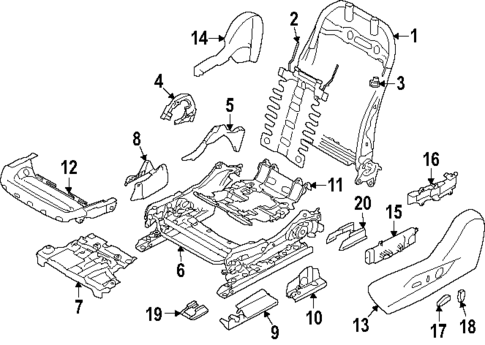 Driver Seat Components for 2024 Subaru Impreza #2