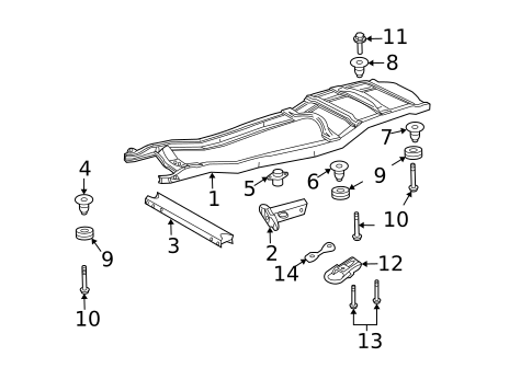 Frame & Components for 2010 Ford Expedition #0